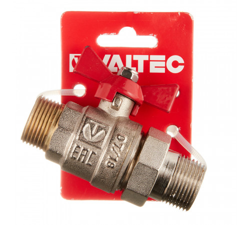 Кран шаровой латунный Valtec Base 3/4 НР(ш) х 3/4 НР(ш) бабочка с полусгоном прямой (VT.226.N.05) Кран шаровой латунный Valtec Base 3/4 НР(ш) х 3/4 НР(ш) бабочка с полусгоном прямой (VT.226.N.05)