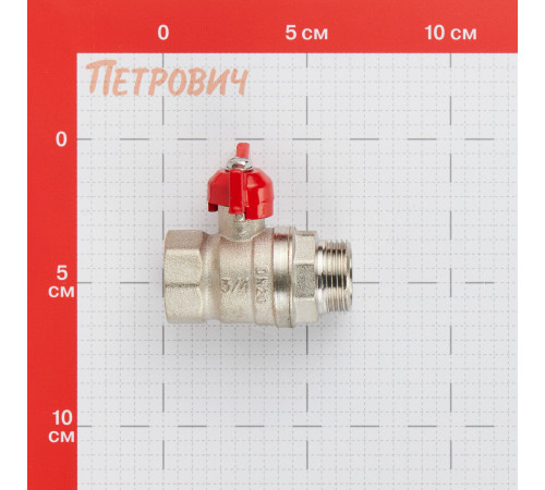 Кран шаровой латунный Valtec 3/4 ВР(г) х 3/4 НР(ш) полнопроходной бабочка прямой (VT.123.N.05) Кран шаровой латунный Valtec 3/4 ВР(г) х 3/4 НР(ш) полнопроходной бабочка прямой (VT.123.N.05)