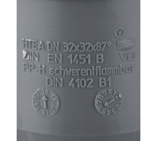 Тройник Ostendorf HTEA d32 мм 87° пластиковый для внутренней канализации (110400) Тройник Ostendorf HTEA d32 мм 87° пластиковый для внутренней канализации (110400)