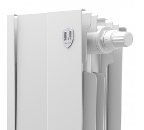 Радиатор биметаллический Royal Thermo Piano Forte 500 мм 6 секций 1' боковое подключение 591х480 мм белый Радиатор биметаллический Royal Thermo Piano Forte 500 мм 6 секций 1' боковое подключение 591х480 мм белый