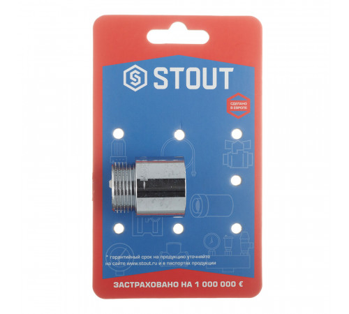 Удлинитель Stout 25 мм 3/4 ВР(г) х 3/4 НР(ш) хром латунный (SFT-0002-003425) Удлинитель Stout 25 мм 3/4 ВР(г) х 3/4 НР(ш) хром латунный (SFT-0002-003425)