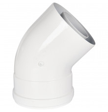 Отвод коаксиальный Rommer d60/100 мм 45° комплект