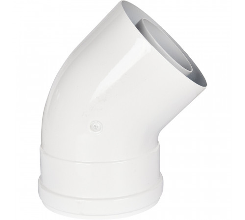 Отвод коаксиальный Rommer d60/100 мм 45° комплект Отвод коаксиальный Rommer d60/100 мм 45° комплект