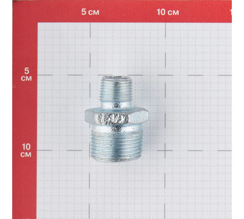 Ниппель переходный Gebo Platinum (245-25V) 1 НР(ш) х 1/2 НР(ш) чугунный оцинкованный Ниппель переходный Gebo Platinum (245-25V) 1 НР(ш) х 1/2 НР(ш) чугунный оцинкованный