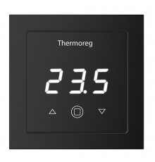 Терморегулятор электронный сенсорный для теплого пола Thermoreg TI-300 Black черный