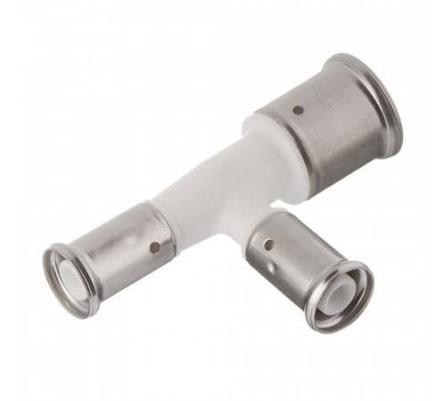 Тройник Henco (11PKW-261616) 26(пресс) х 16(пресс) х 16(пресс) PVDF белый