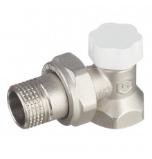 Клапан запорный угловой Stout 1/2 НР(ш) х 1/2 ВР(г) для радиатора (SVL-1156-000015)