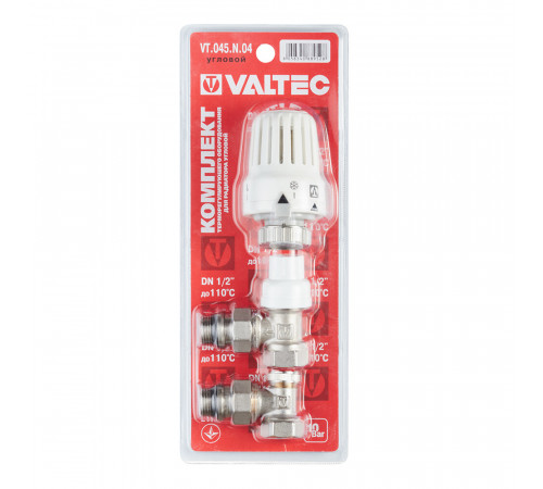 Комплект терморегулирующий угловой Valtec 1/2 для радиатора (VT.045.N.04)