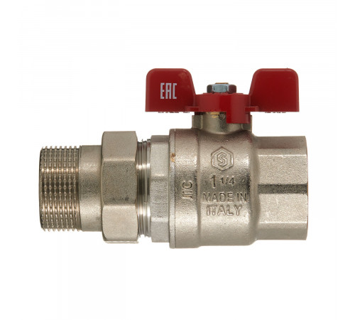 Кран шаровой латунный Stout SVB 1 1/4 ВР(г) х 1 1/4 НР(ш) полнопроходной бабочка со сгоном прямой (SVB-1007-200032) Кран шаровой латунный Stout SVB 1 1/4 ВР(г) х 1 1/4 НР(ш) полнопроходной бабочка со сгоном прямой (SVB-1007-200032)