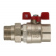 Кран шаровой латунный Stout SVB 1 1/4 ВР(г) х 1 1/4 НР(ш) полнопроходной бабочка со сгоном прямой (SVB-1007-200032)