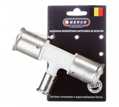 Тройник Henco (10PKW-321632) 32(пресс) х 16(пресс) х 32(пресс) белый PVDF Тройник Henco (10PKW-321632) 32(пресс) х 16(пресс) х 32(пресс) белый PVDF