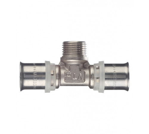 Тройник VALTEC (VTm.233.N.200420) 20(пресс) х 1/2 НР(ш) х 20(пресс)