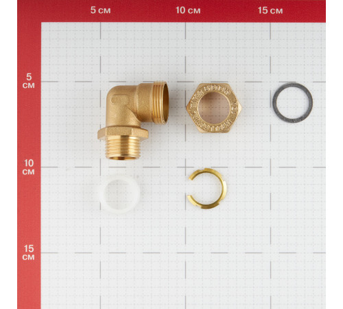 Угол Stahlmann IWS EasyFix 90° 15 мм х 1/2 НР(ш) для гофрированных труб