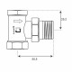 Клапан запорный угловой СТМ 3/4 ВР(г) х 3/4 НР(ш) для радиатора (CARAVL34)