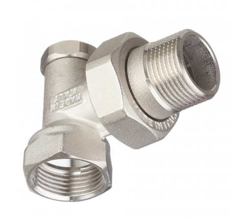 Клапан запорный угловой Tiemme 3/4 НР(ш) х 3/4 ВР(г) для радиатора (3230013 / 3236N0505EC)