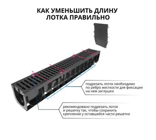 Лоток водоотводный пластиковый 1000х145х152 мм Gidrolica с пластиковой решеткой класс С250 (8009pro) Лоток водоотводный пластиковый 1000х145х152 мм Gidrolica с пластиковой решеткой класс С250 (8009pro)