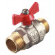 Кран шаровой латунный Valtec Base 3/4 НР(ш) х 3/4 НР(ш) бабочка прямой (VT.219.N.05)