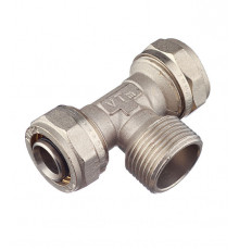 Тройник VALTEC (VTm.333.N.260626) 26 обж(ц) х 1 НР(ш) х 26 обж(ц)
