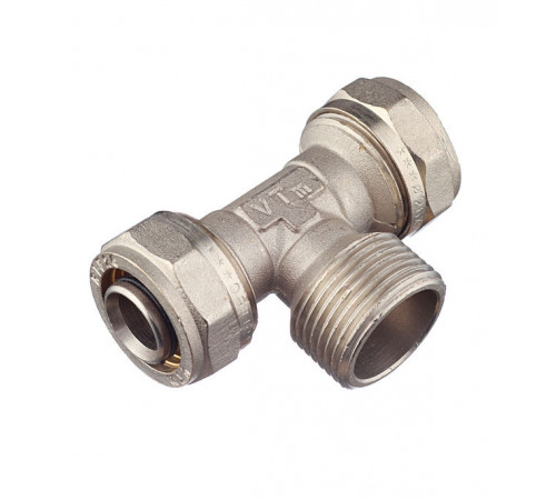 Тройник VALTEC (VTm.333.N.260626) 26 обж(ц) х 1 НР(ш) х 26 обж(ц)