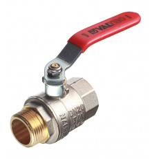 Кран шаровой латунный Valtec Base 3/4 ВР(г) х 3/4 НР(ш) ручка прямой (VT.215.N.05)