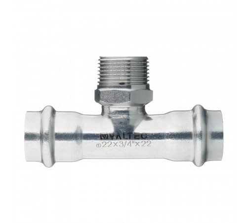 Тройник Valtec (VTi.933.I.220522) 22 мм х 3/4 НР(ш) х 22 мм нержавеющая сталь Тройник Valtec (VTi.933.I.220522) 22 мм х 3/4 НР(ш) х 22 мм нержавеющая сталь
