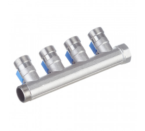 Коллектор Henco 3/4 ВР(г) х 4 выхода 3/4 НР(ш) ЕК х 3/4 НР(ш) с шаровыми кранами (VB050504-BLAUW) Коллектор Henco 3/4 ВР(г) х 4 выхода 3/4 НР(ш) ЕК х 3/4 НР(ш) с шаровыми кранами (VB050504-BLAUW)