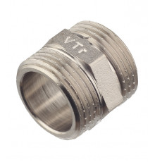 Ниппель Valtec 1 НР(ш) х 1 НР(ш) латунный (VTr.582.N.0006)