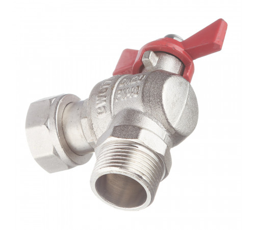 Кран шаровой латунный Valtec Base 3/4 ВР(г) х 3/4 НР(ш) бабочка с накидной гайкой угловой (VT.267.N.0505) Кран шаровой латунный Valtec Base 3/4 ВР(г) х 3/4 НР(ш) бабочка с накидной гайкой угловой (VT.267.N.0505)