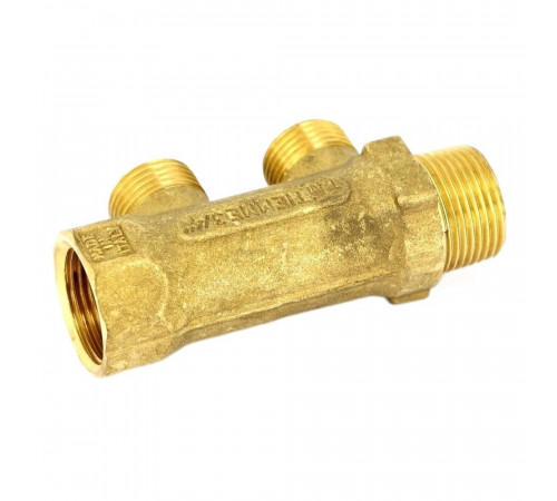 Коллектор Tiemme 3/4 ВР(г) х 2 выхода 1/2 НР(ш) ЕК х 3/4 НР(ш) регулируемый (1910004) Коллектор Tiemme 3/4 ВР(г) х 2 выхода 1/2 НР(ш) ЕК х 3/4 НР(ш) регулируемый (1910004)