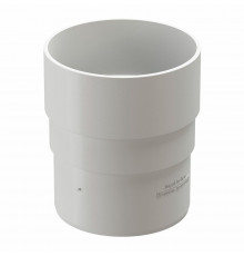 Муфта водосточной трубы Docke Premium пластиковая d85 мм пломбир RAL 9003