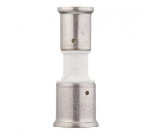 Муфта Henco (16PKW-2620) 26(пресс) х 20(пресс) PVDF белая Муфта Henco (16PKW-2620) 26(пресс) х 20(пресс) PVDF белая