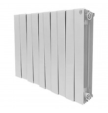 Радиатор биметаллический Royal Thermo Piano Forte 500 мм 10 секций 1' боковое подключение 591х800 мм белый