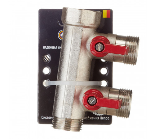 Коллектор Henco 3/4 ВР(г) х 2 выхода 3/4 НР(ш) ЕК х 3/4 НР(ш) с шаровыми кранами (VB050502-ROOD) Коллектор Henco 3/4 ВР(г) х 2 выхода 3/4 НР(ш) ЕК х 3/4 НР(ш) с шаровыми кранами (VB050502-ROOD)