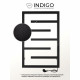 Полотенцесушитель электрический Indigo Delos 700х430 мм 120 Вт с терморегулятором черный муар