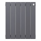 Радиатор биметаллический Royal Thermo Piano Forte 500 мм 4 секции 1' боковое подключение 591х320 мм серый