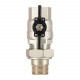 Кран шаровой латунный Stout SVB 3/4 ВР(г) х 3/4 НР(ш) полнопроходной бабочка со сгоном прямой (SVB-0007-200020)