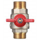 Кран шаровой латунный Valtec Base 3/4 НР(ш) х 3/4 НР(ш) бабочка прямой (VT.219.N.05)