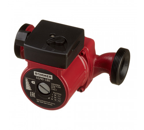 Циркуляционный насос для систем отопления Rommer 32/40 DN32 подъем 4 м 180 мм с гайками (RCP-0002-3241801) Циркуляционный насос для систем отопления Rommer 32/40 DN32 подъем 4 м 180 мм с гайками (RCP-0002-3241801)