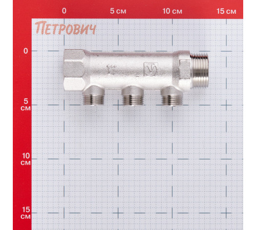 Коллектор Valtec 1 ВР(г) х 3 выхода 1/2 НР(ш) х 1 НР(ш) (VTc.500.N.0603) Коллектор Valtec 1 ВР(г) х 3 выхода 1/2 НР(ш) х 1 НР(ш) (VTc.500.N.0603)