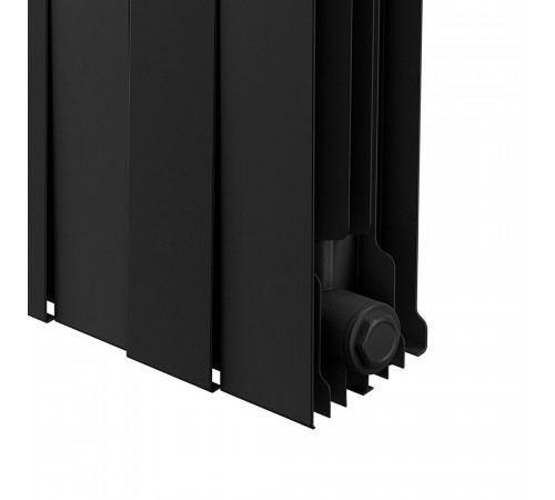 Радиатор биметаллический Royal Thermo Piano Forte 500 мм 10 секций 1' боковое подключение 591х800 мм черный Радиатор биметаллический Royal Thermo Piano Forte 500 мм 10 секций 1' боковое подключение 591х800 мм черный