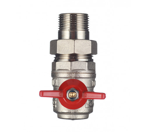 Кран шаровой латунный Valtec Base 3/4 ВР(г) х 3/4 НР(ш) бабочка с полусгоном угловой (VT.228.N.05) Кран шаровой латунный Valtec Base 3/4 ВР(г) х 3/4 НР(ш) бабочка с полусгоном угловой (VT.228.N.05)