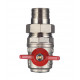 Кран шаровой латунный Valtec Base 3/4 ВР(г) х 3/4 НР(ш) бабочка с полусгоном угловой (VT.228.N.05)