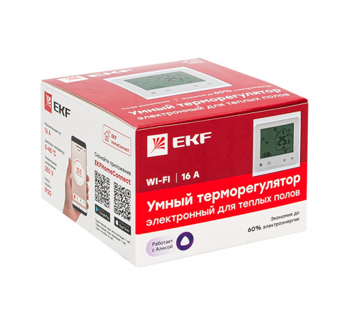 Умный терморегулятор EKF Connect белый