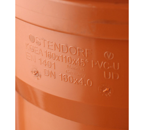 Тройник Ostendorf KGEA d160х110 мм 45° пластиковый для наружной канализации (222320) Тройник Ostendorf KGEA d160х110 мм 45° пластиковый для наружной канализации (222320)
