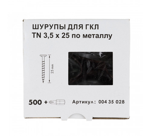 Саморезы ГМ 25x3,5 мм с битой TN Кнауф (500 шт.)