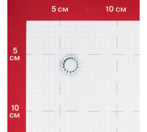 Шайба стопорная оцинкованная 10x18 мм DIN 6798 (6 шт.) Шайба стопорная оцинкованная 10x18 мм DIN 6798 (6 шт.)