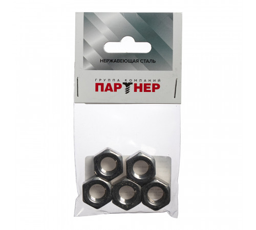 Гайка крепежная нержавеющая сталь М12 DIN 934 (5 шт.) Гайка крепежная нержавеющая сталь М12 DIN 934 (5 шт.)
