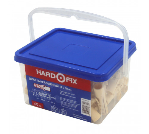 Дюбель распорный Hard-Fix 12x60 мм нейлон (60 шт.) Дюбель распорный Hard-Fix 12x60 мм нейлон (60 шт.)