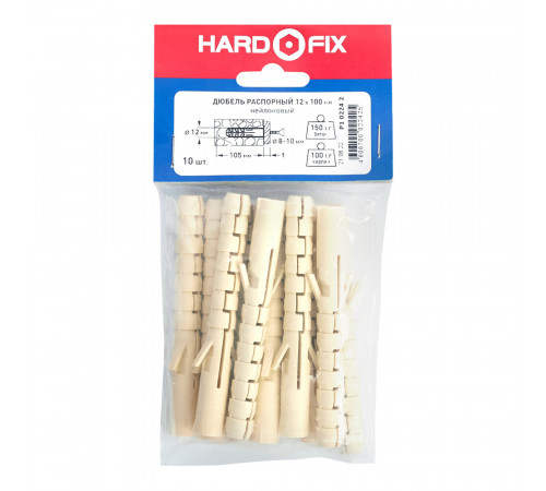 Дюбель распорный Hard-Fix 12x100 мм нейлон (10 шт.) Дюбель распорный Hard-Fix 12x100 мм нейлон (10 шт.)