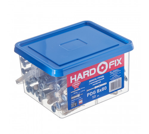 Дюбель-гвоздь Hard-Fix 8x80 мм цилиндрическая манжета нейлон (50 шт.) Дюбель-гвоздь Hard-Fix 8x80 мм цилиндрическая манжета нейлон (50 шт.)